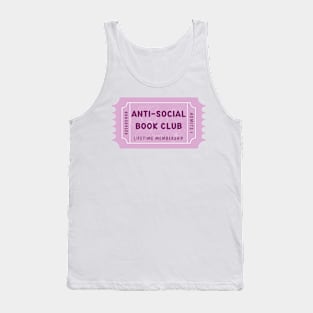 Anti-social book club - floral ticket Tank Top